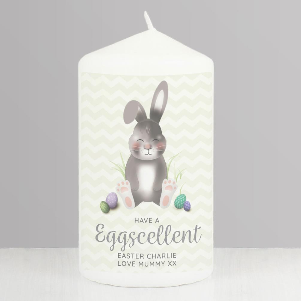 Personalised Easter Bunny Pillar Candle Extra Image 1